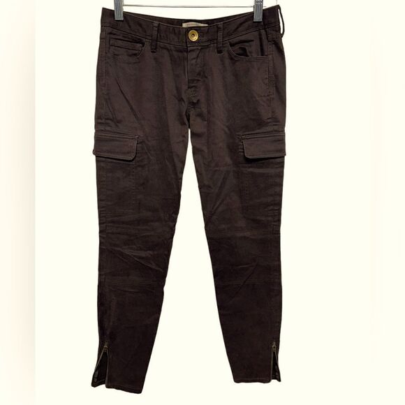 Banana Republic Heritage Collection Rich Chocolate Dark Brown Ankle Cargo Pants - Picture 2 of 10